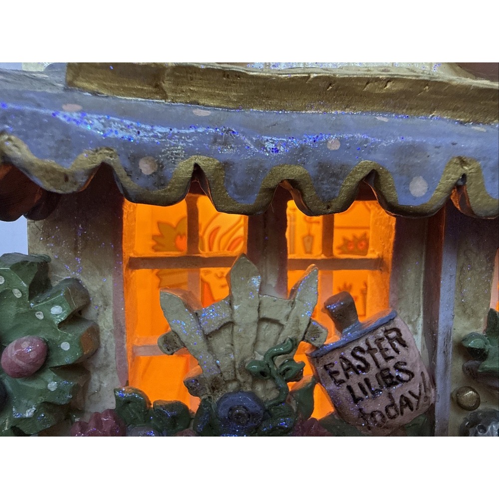 Kurt‎ Adler Spring Floral Garden Store Easter Lighted House Home Decor READ - Picture 9 of 16